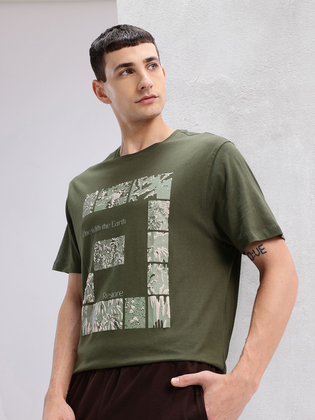 HRX by Hrithik Roshan Printed Pure Cotton Yoga T-shirt