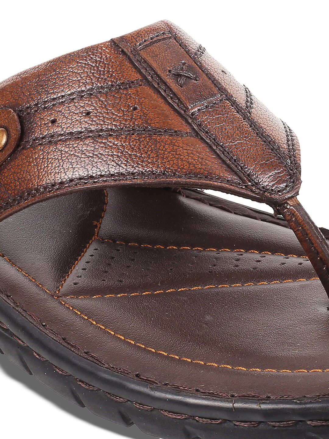 Metro Men Textured Leather Comfort Sandals