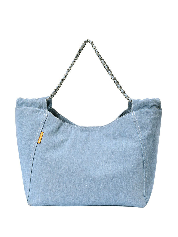 Lino Perros Denim Structured Shoulder Bag