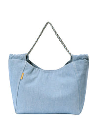 Lino Perros Denim Structured Shoulder Bag