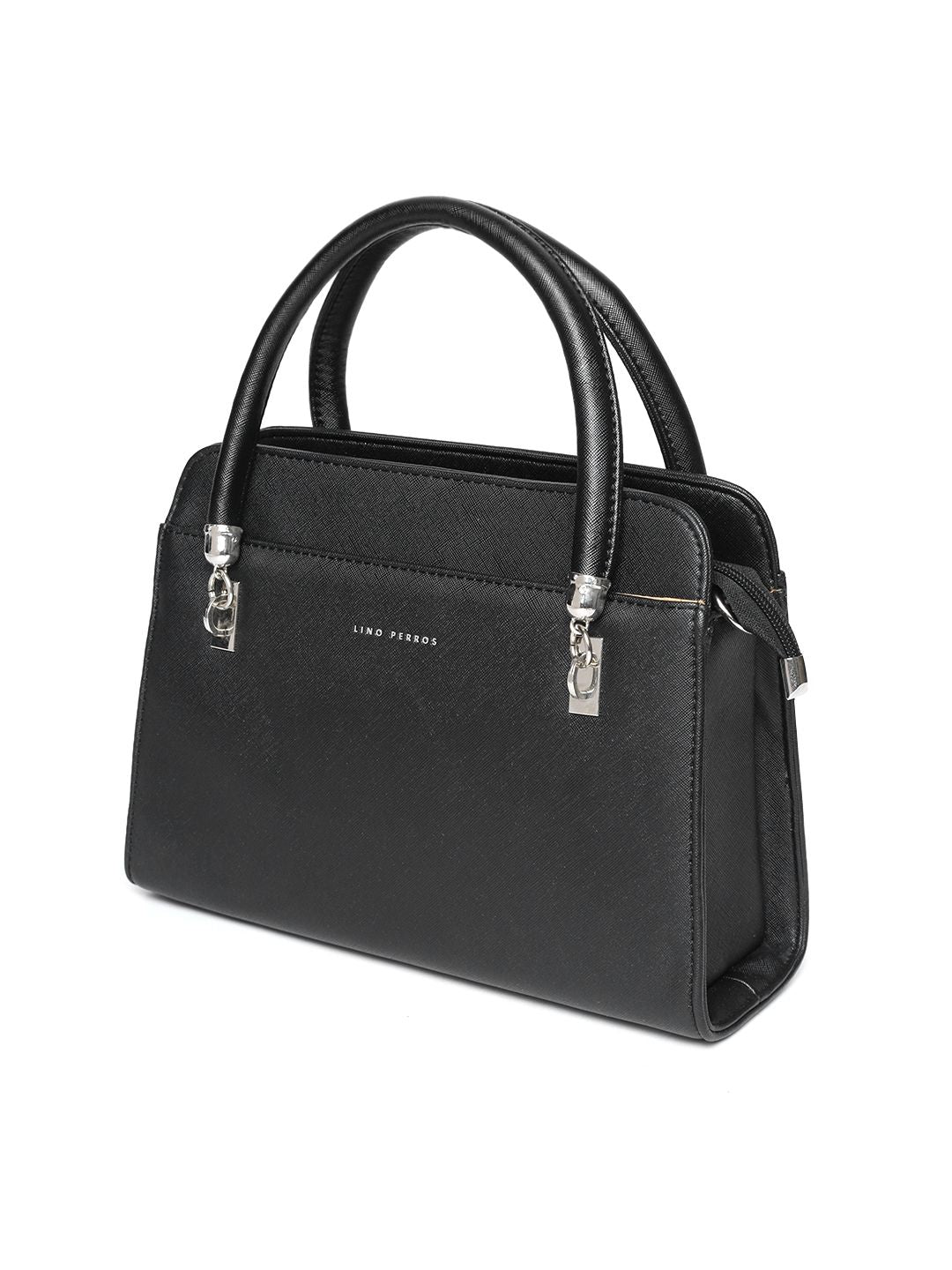 Lino Perros Black Solid Handheld Bag