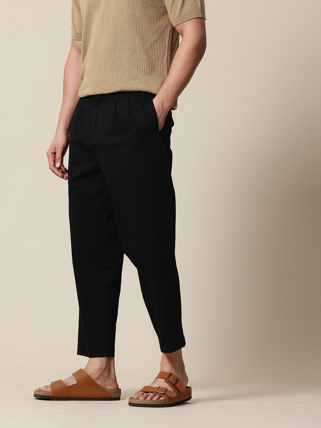 Mr Bowerbird Men Oversized Fit Pleated Korean Trousers
