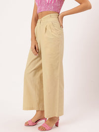 DressBerry Women Urban Elegance Asymmetric Waist Pleated Formal Trousers