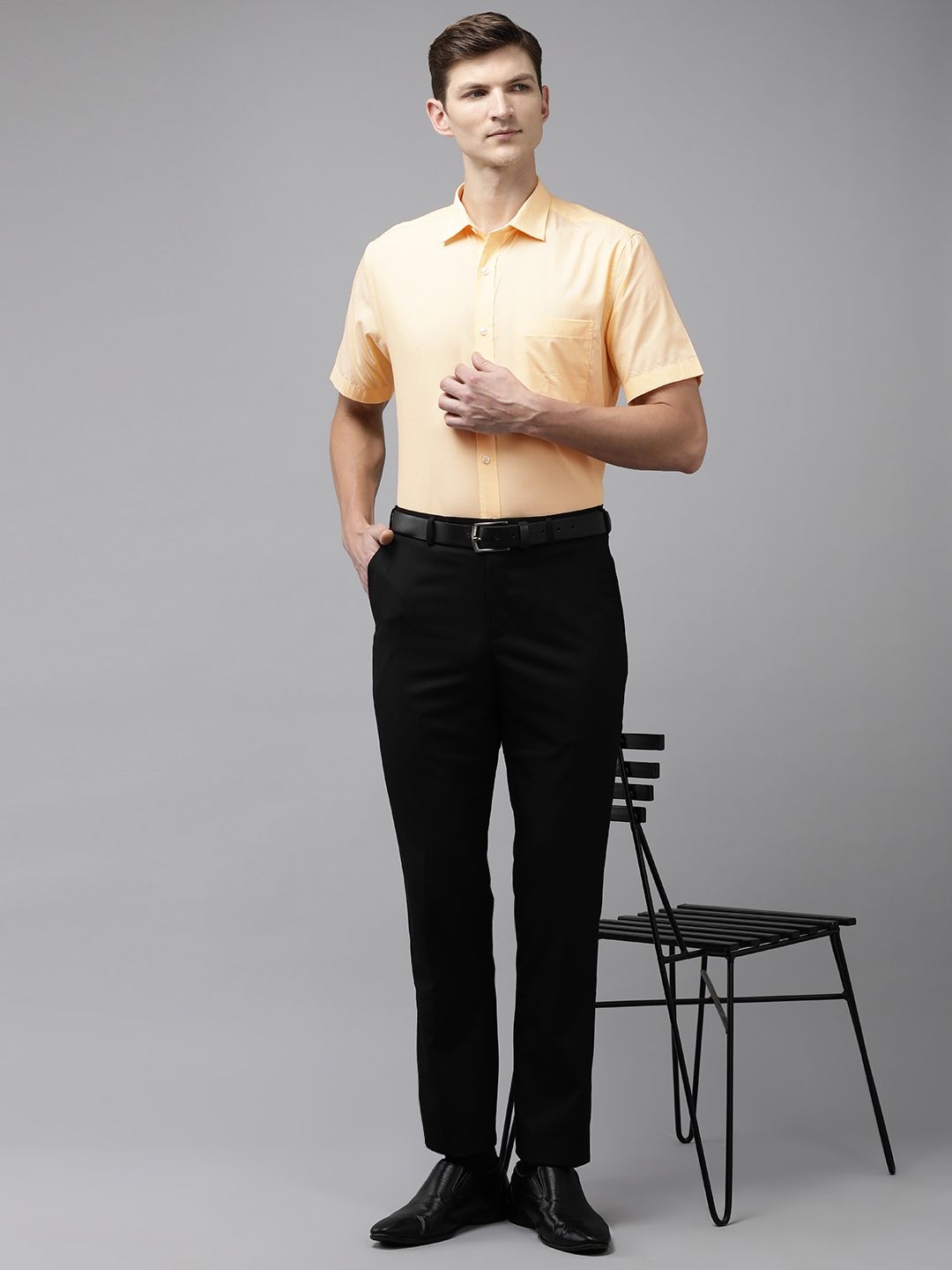 Park Avenue Men Solid Pure Cotton Formal Shirt