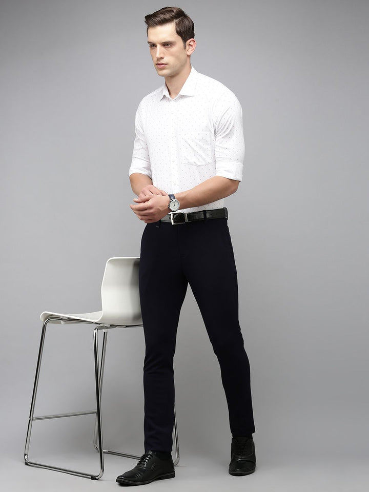 Park Avenue Men Pure Cotton Slim Fit Printed Formal Shirt