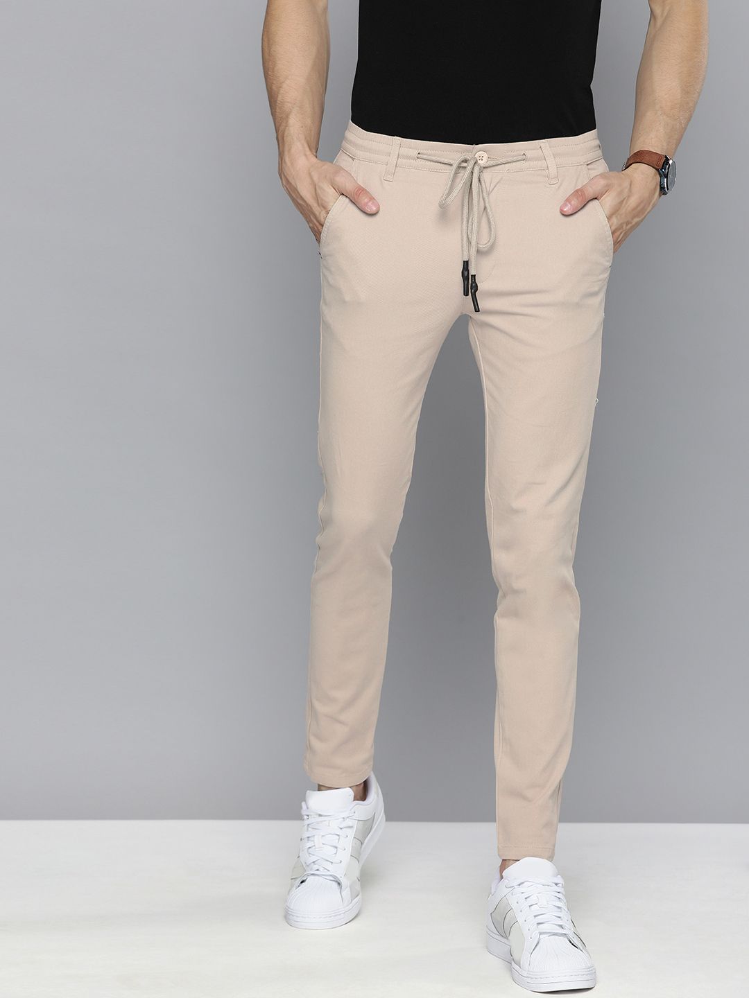 The Indian Garage Co Men Slim Fit Chinos Trousers