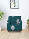 Sarung Sofa Satu Tempat Duduk Bercetak Etnik Hijau Cortina Green
