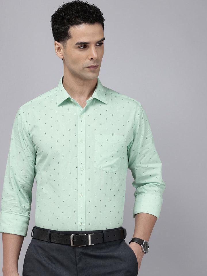 Park Avenue Slim Fit Printed Pure Cotton Formal Shirt