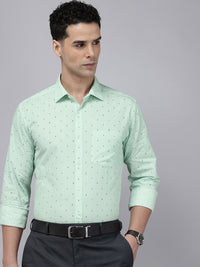 Park Avenue Slim Fit Printed Pure Cotton Formal Shirt
