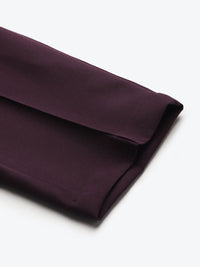 SASSAFRAS Women Burgundy Tailored Cropped Peg Trousers
