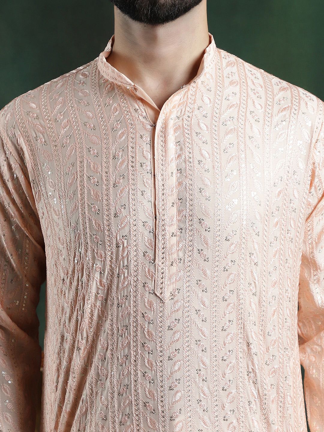 SOJANYA LUXE Floral Embroidered Regular Thread Work Kurta with Pyjamas