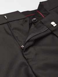 Raymond Men Textured Slim Fit Formal Trousers