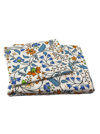 BOMBAY DYEING Cardinal Brown Floral Printed Cotton 120 TC Queen Bedsheet Set 2.54 x 2.24 m