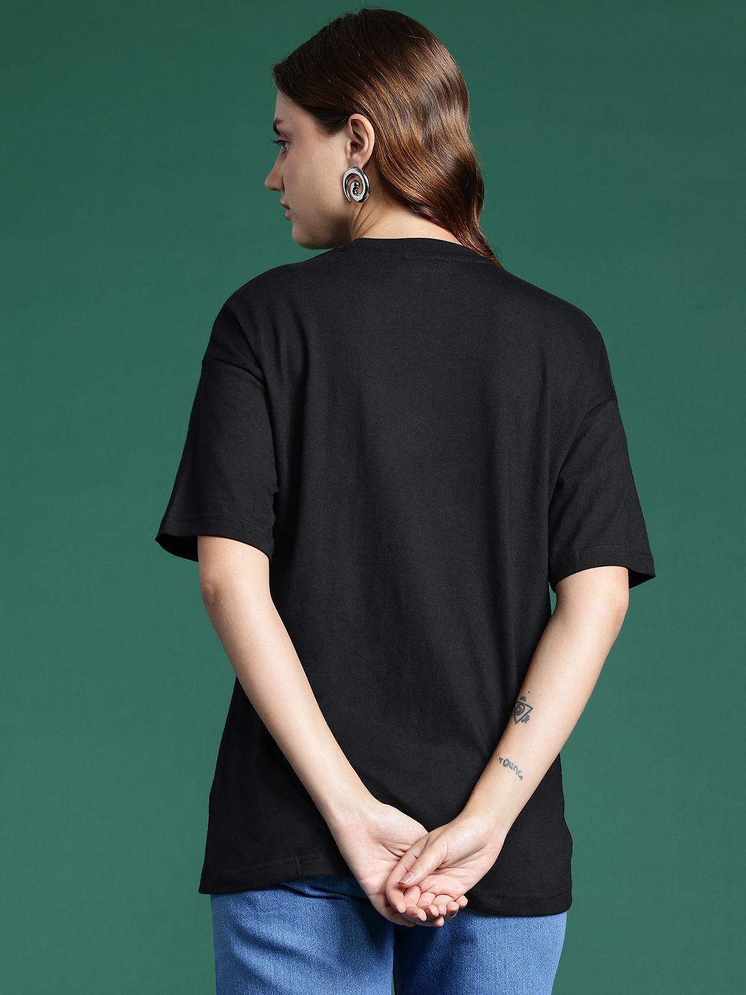 DressBerry Women Printed Pure Cotton T-shirt