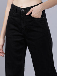 Tokyo Talkies Women Black Flared Mid-Rise Clean Look Jeans