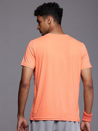 HRX by Hrithik Roshan Sculptflex Self-Design Textured Training T-shirt