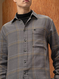 LOCOMOTIVE Premium Dobby Textured Checked Overshirt