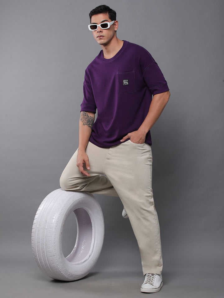 Difference of Opinion Men Oversized Drop Shoulder Ultra Soft Drapey Cotton T-Shirt