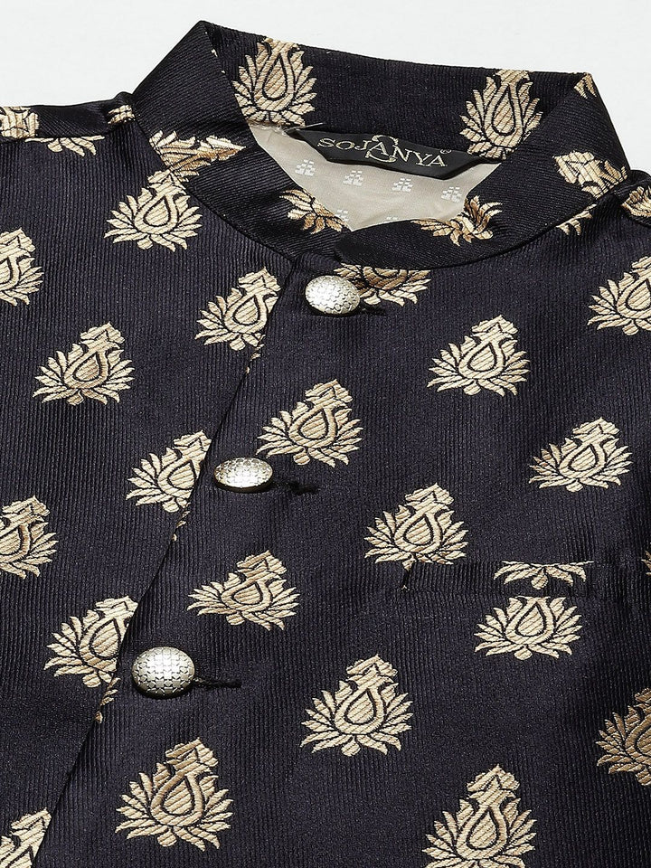 SOJANYA Men Teal Kurta with Churidar