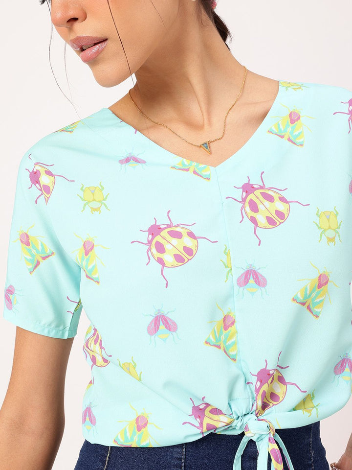 DressBerry Free Spirit Tie-Up Crop Top