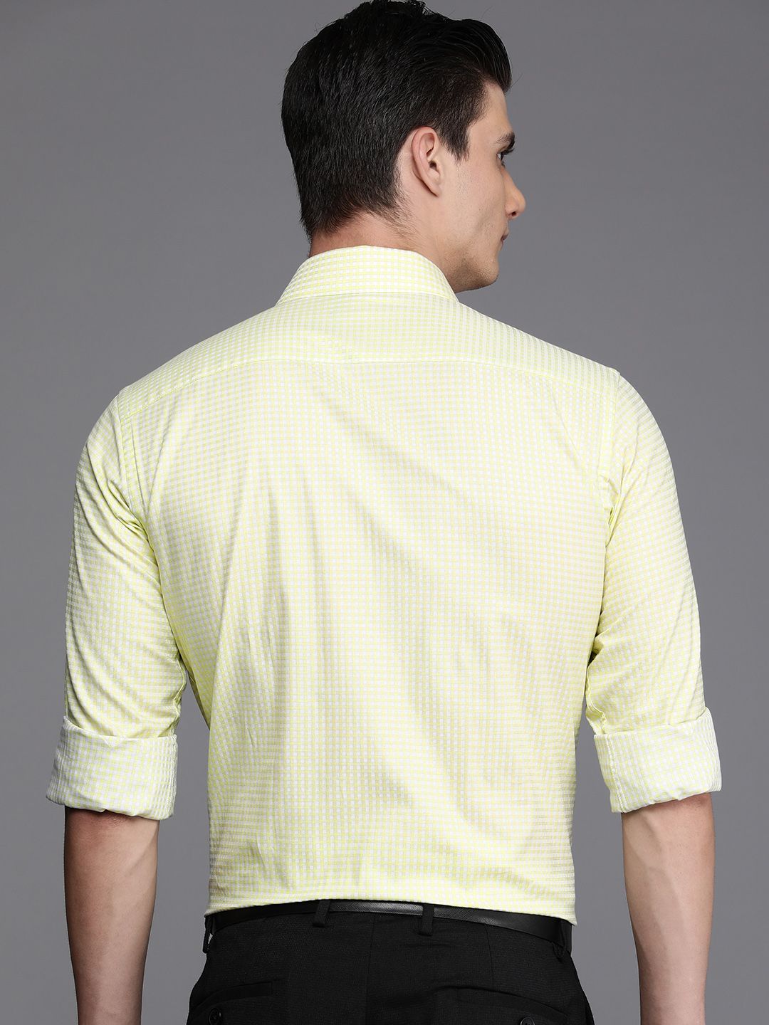 Raymond Self Design Slim Fit Pure Cotton Formal Shirt