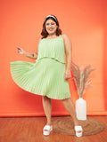 SASSAFRAS Curve Plus Size Crepe A-Line Dress