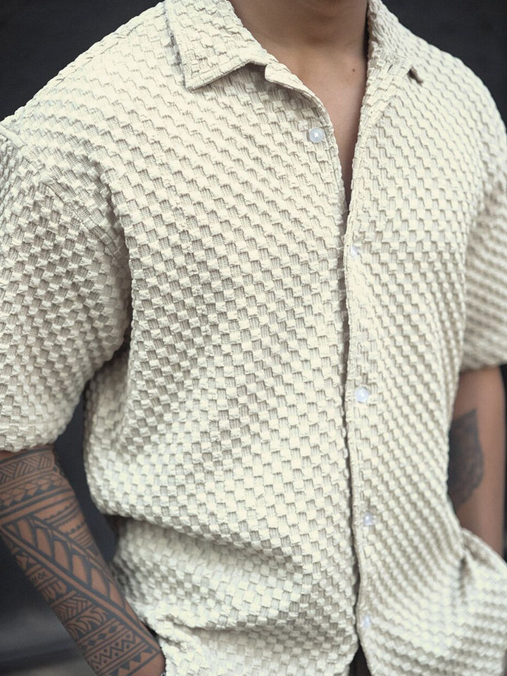 Powerlook India Slim Textured Oversized Casual Shirt