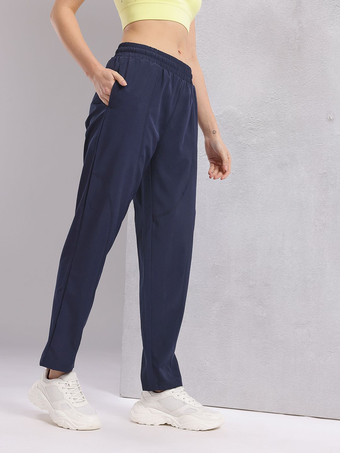 HRX by Hrithik Roshan Women Typography Print Mid-Rise Running Track Pants