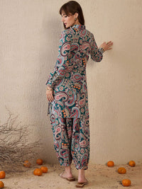 Indo Era Women Ethnic Motifs Printed Regular Pure Cotton Kurta with Salwar