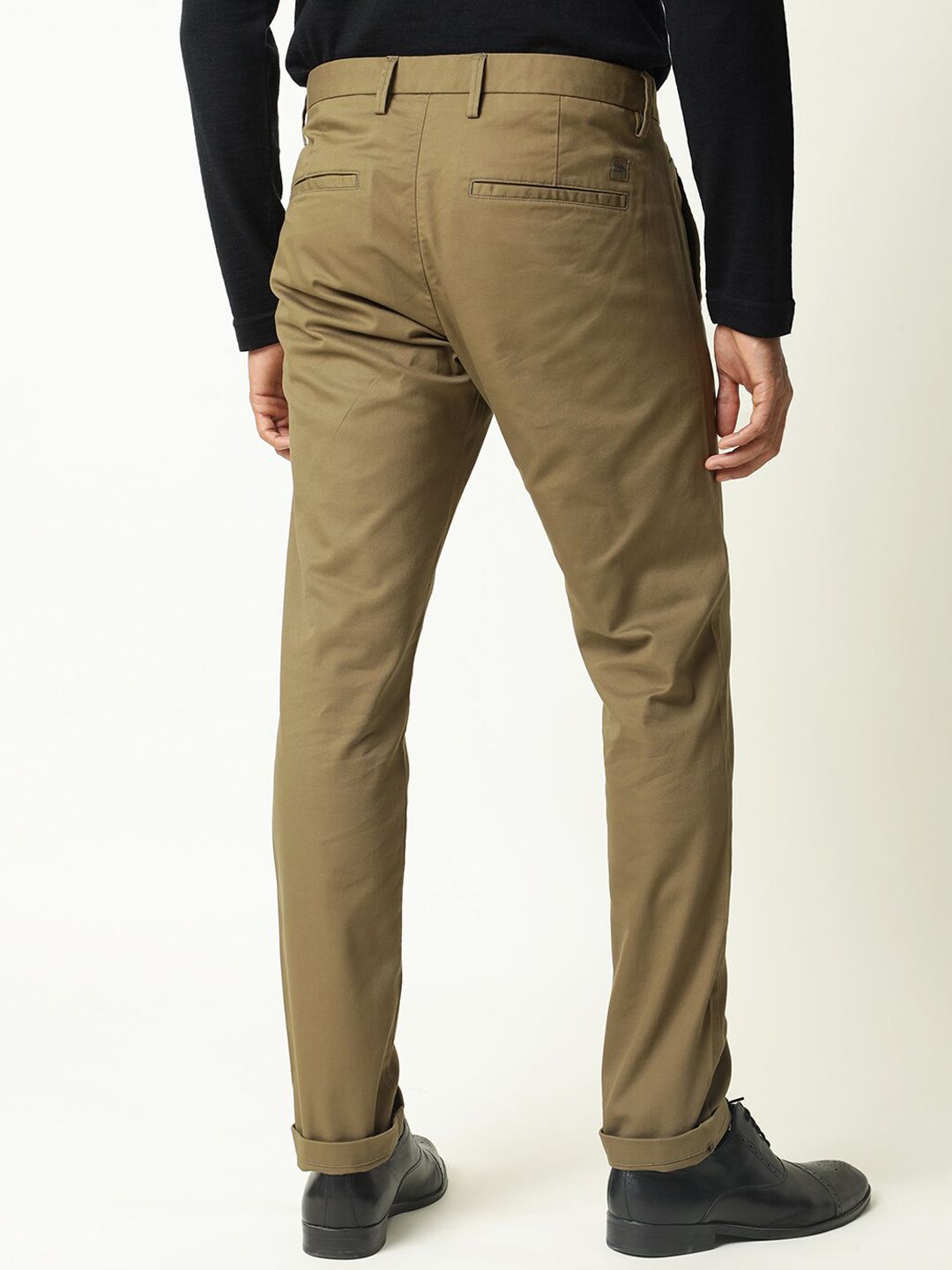 RARE RABBIT Men Jacob Mid-Rise Cotton Slim Fit Trouser