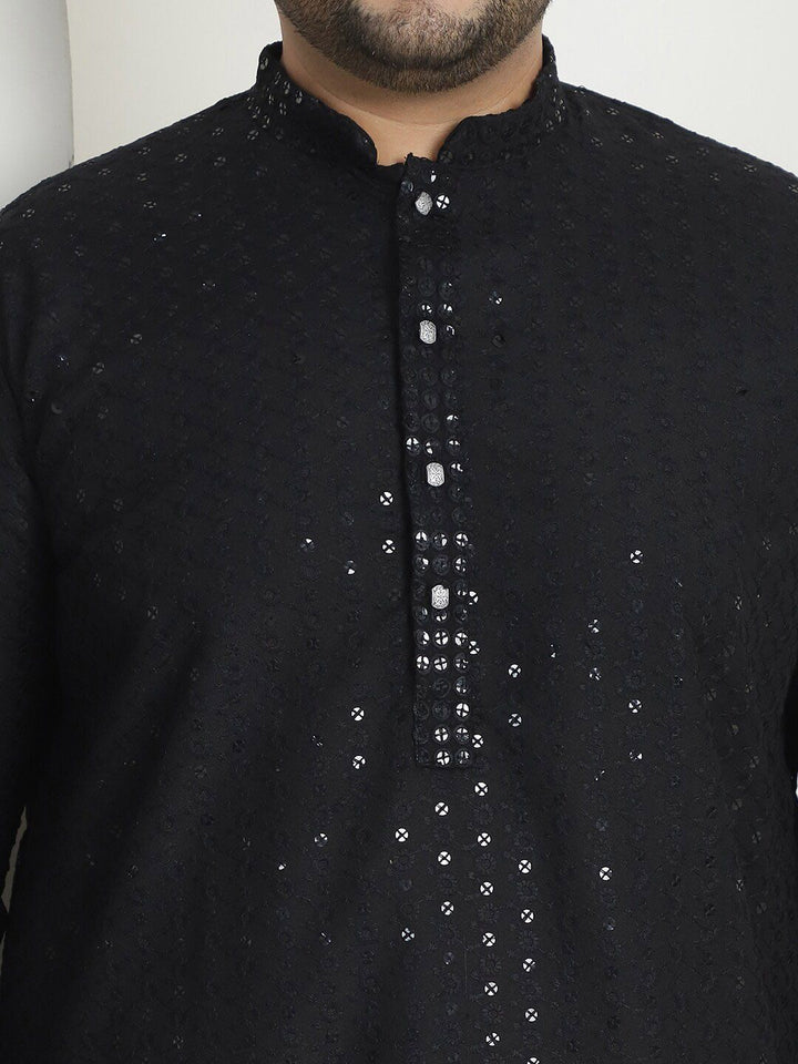 SOJANYA PLUS Embellished Sequinned Pure Cotton Kurta