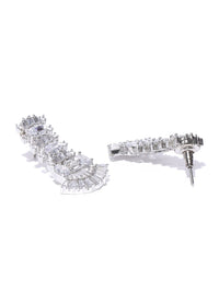 Priyaasi Silver-Plated American Diamond Studded Jewellery Set