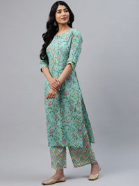 Libas Women Ethnic Motifs Printed Kurta with Palazzo & Dupatta