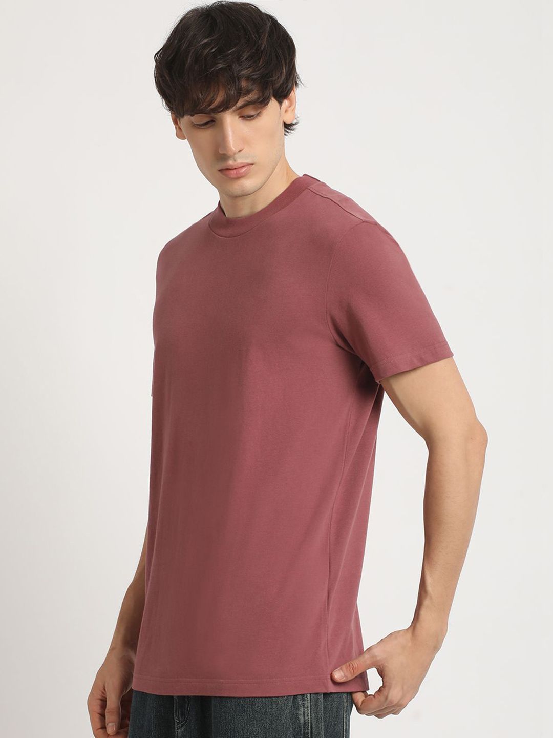 THE BEAR HOUSE Round Neck Pure Cotton Relaxed Fit T-shirt