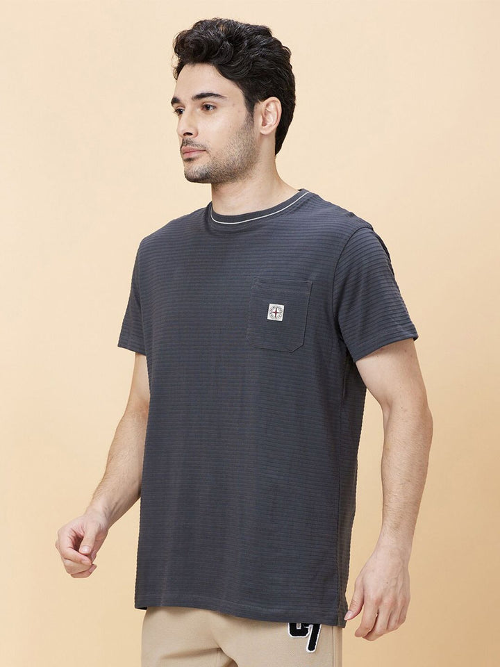 Being Human Striped Round Neck T-shirt