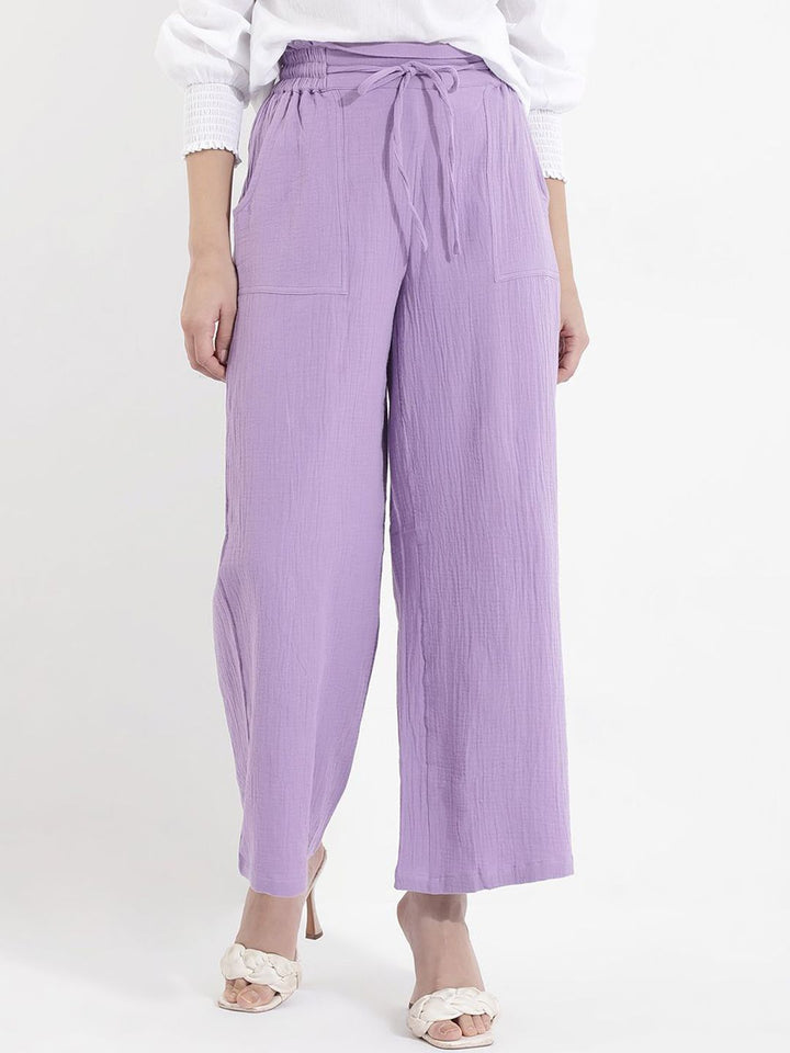 RAREISM Women Loose Fit High-Rise Trousers