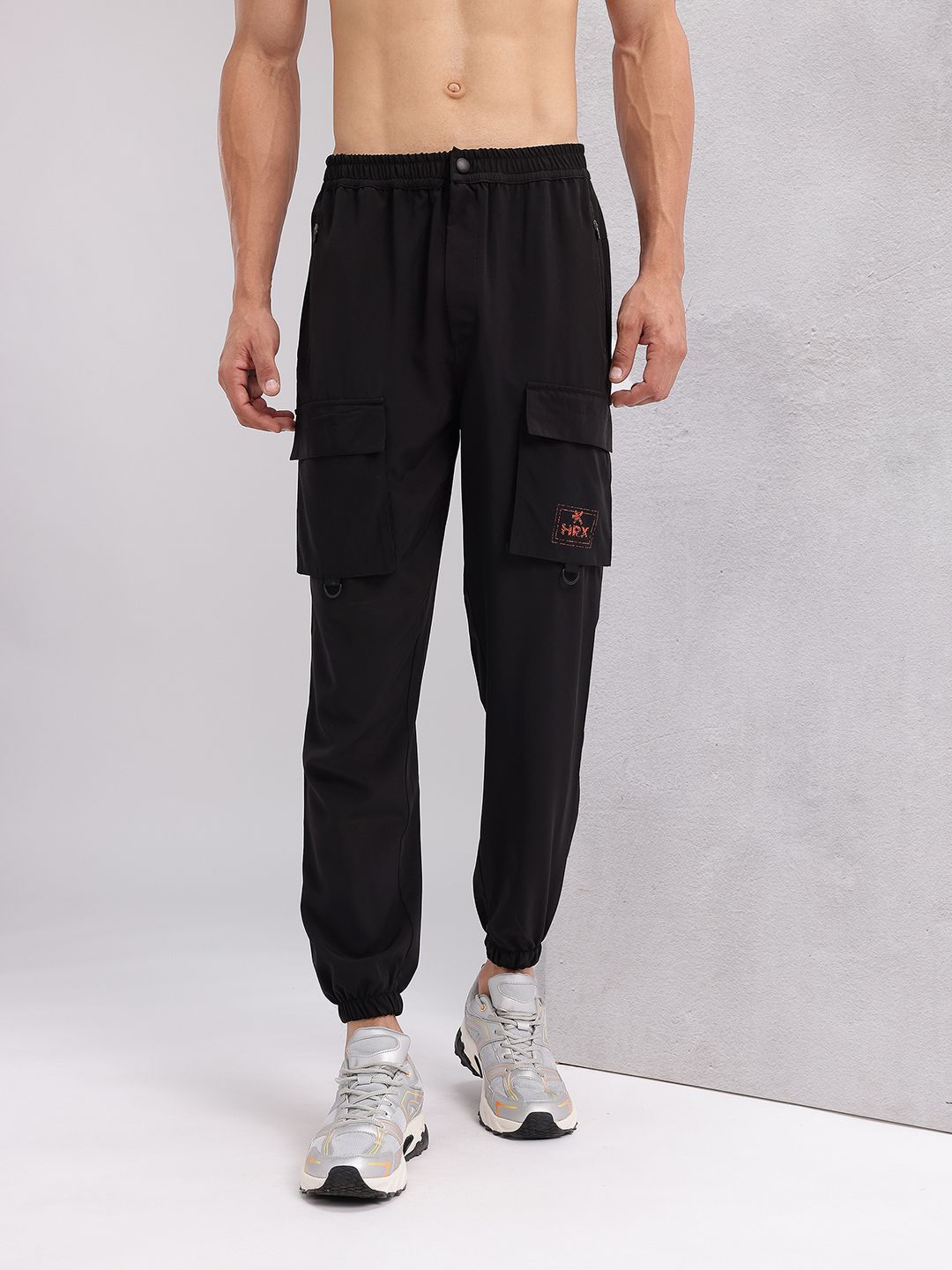 HRX by Hrithik Roshan Men Rapid-Dry Cargo-Style Training Joggers