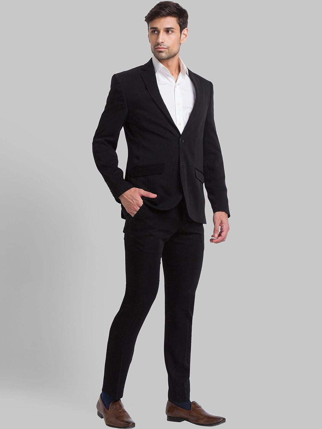 Park Avenue Men Single-Breasted Super Slim-Fit 2-Piece Formal Suit
