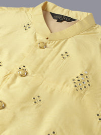 SOJANYA Kurta Biasa Sulam dengan Jaket Churidar & Nehru