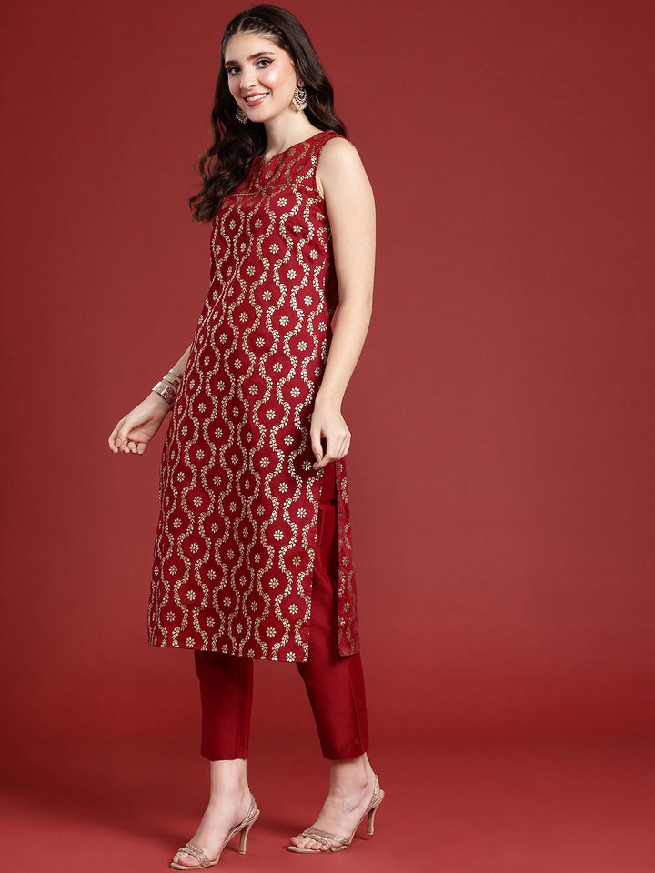 Anouk Women Ethnic Motifs Printed Regular Kurta with Trousers & With Dupatta