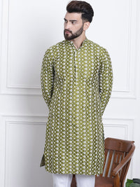 SOJANYA Floral Embroidered Thread Work Straight Kurta