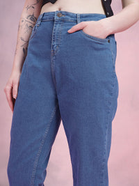 DressBerry Women Mid-Rise Mom Fit Stretchable Jeans