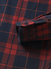 THE BEAR HOUSE Slim Fit Tartan Checked Cotton Casual Shirt
