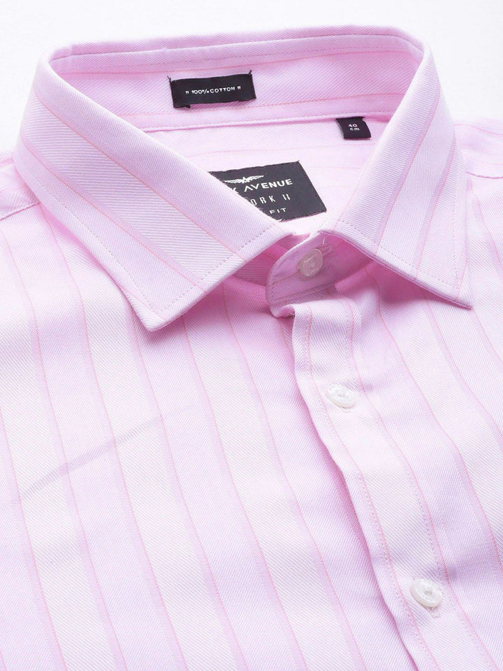 Park Avenue Men Pure Cotton Slim Fit Striped Formal Shirt
