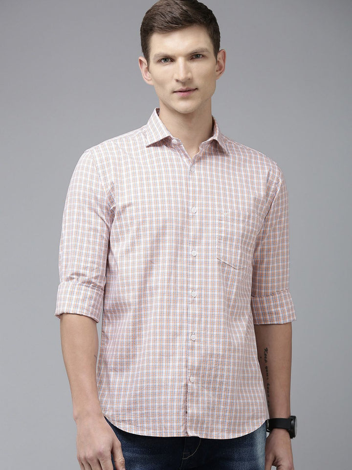 Park Avenue Slim Fit Pure Cotton Checked Casual Shirt