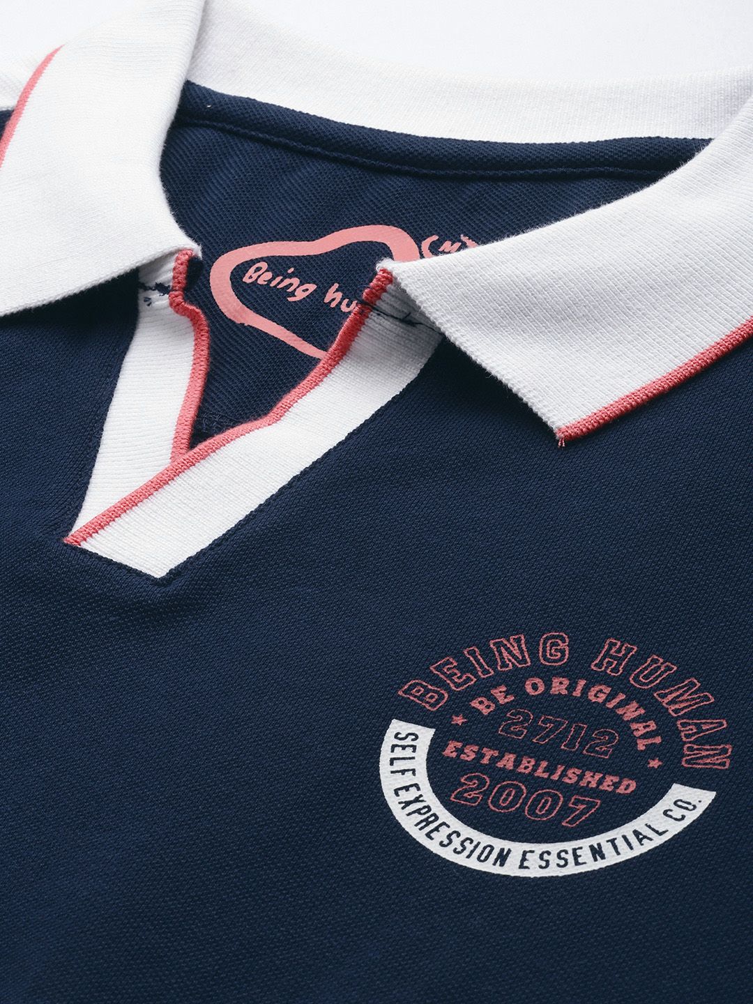 Being Human Pure Cotton Polo Collar Casual T-shirt