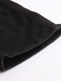Highlander Men Black Tapered Fit Mid-Rise Clean Look Jeans Regingable