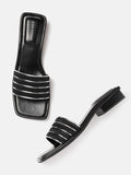 Lino Perros Women Striped Open Toe Flats