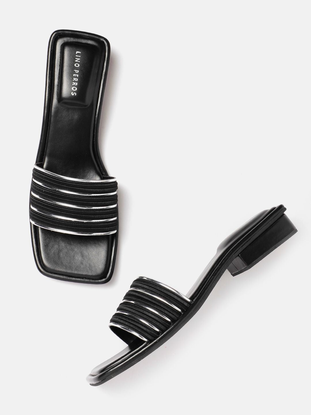 Lino Perros Women Striped Open Toe Flats