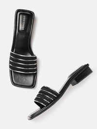 Lino Perros Women Striped Open Toe Flats